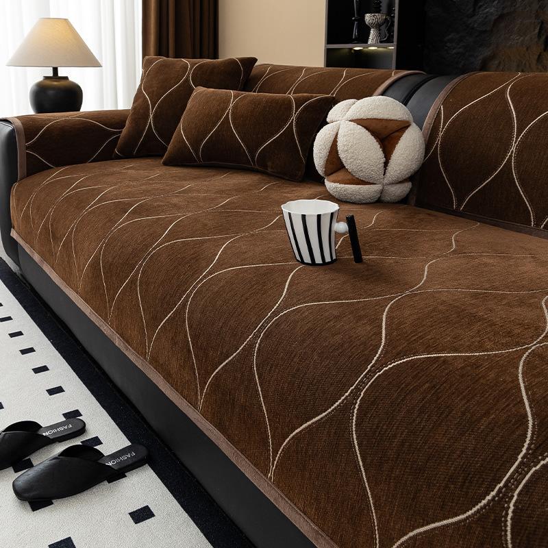 

Nordic Style Fashionable Sofa Cushion Wholesale Light Luxury Soft Furnishings Chenille Cushion Simple Modern Leather Sofa Cover 45x45cm