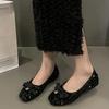 Fashion Women Flats Bow Bling Flats Shoes Shallow Designer Sandals Autumn Fad Soft Casual Shoes Dress Walking Cozy Femme Chaussures