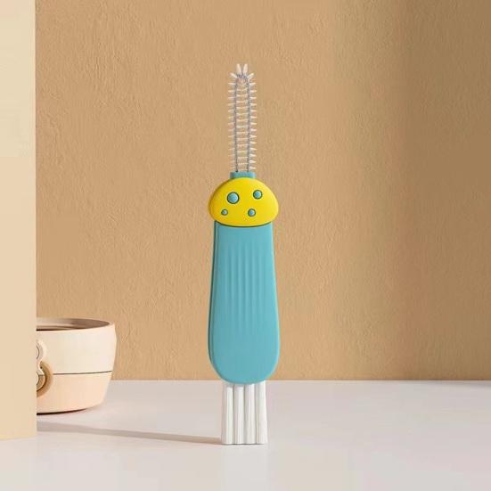 3-In-1 Cup Lid Cleaning Brush Baby Bottle Gap Corner Tight Spaces Scrubbing Brush Home Kitchen Cleaning Tool