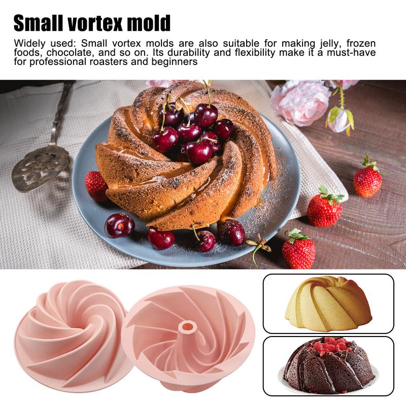 Silicone Molds for Baking Small Vortex Cake Molds for Baking Non Sticky Easy Demoulding Heat Resistant Household DIY Molds