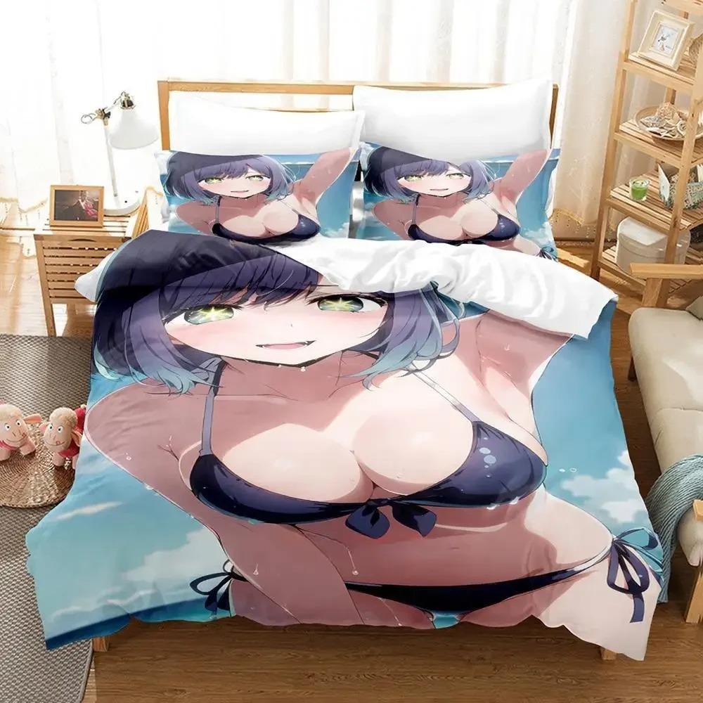New 3D Print Sexy Lactating Girl, Young Woman Large Chest Bedding Set Anime Three-piece Set Adult Kid Bedroom Duvet Cover Sets