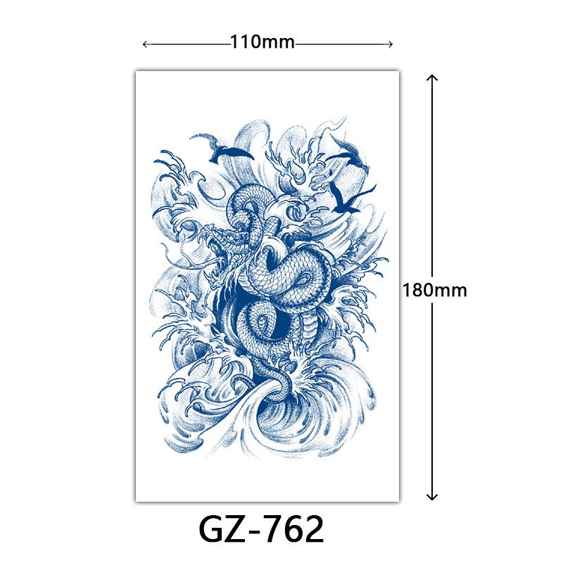 Tattoo-Aufkleber mit Fruchtsaft, Tattoo-Aufkleber mit Kräutern, semi-permanente Tattoo-Aufkleber mit englischen Buchstaben