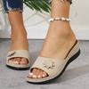 Women’s Floral Platform Flip-Flop Rubber Slide Sandals