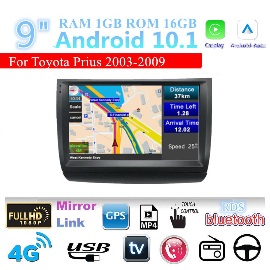 

9 Android 10.1 Radio Stereo GPS Navi For Toyota Prius 2003-09 Build-in Carplay