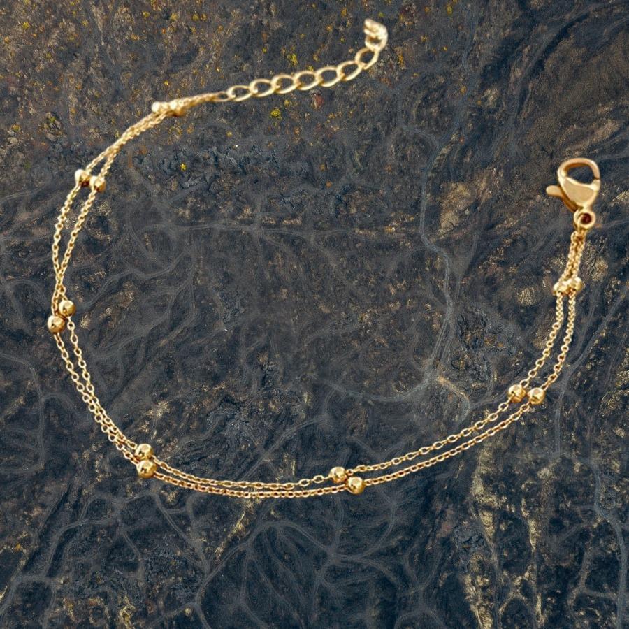 Multi-Layer 1Mm Bead Chain Anklet, Women'S Anklet Bracelet, Fashionable Anklet Jewelry