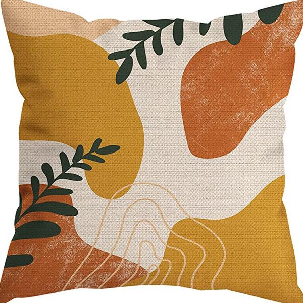 New Morandi Simple Abstract Style Pillow Linen Print Pillow Case Decorative Home Pillow Case