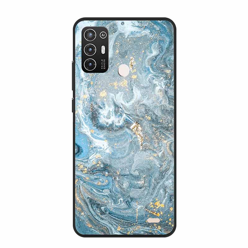 For ZTE Blade A52 / A52 Lite Case A72 4G 5G Marble Soft TPU Silicone Phone Cover for ZTE Blade A52Lite Bumper Shockproof Shell