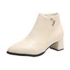 Autumn Winter New Edition Fashionable Versatile Women's Boots Zipper Short Women's Boots Elegant Simple Pointed Women's Shoes