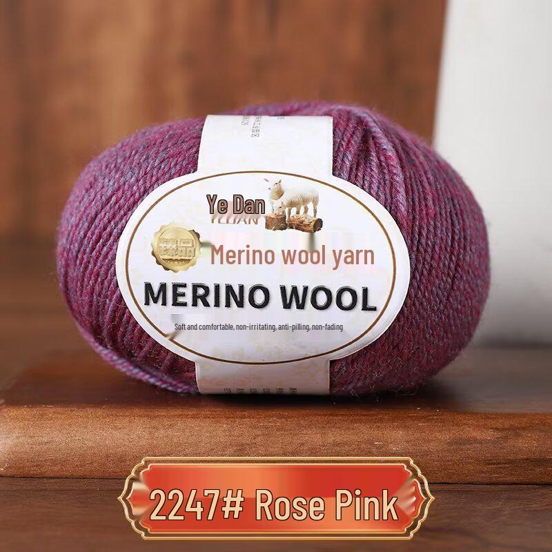 Hilo de lana merino de 3 hebras de grosor medio tejido a mano: ideal para suéteres, bufandas y gorros para muñecas. Fabricado 100% con lana de oveja.