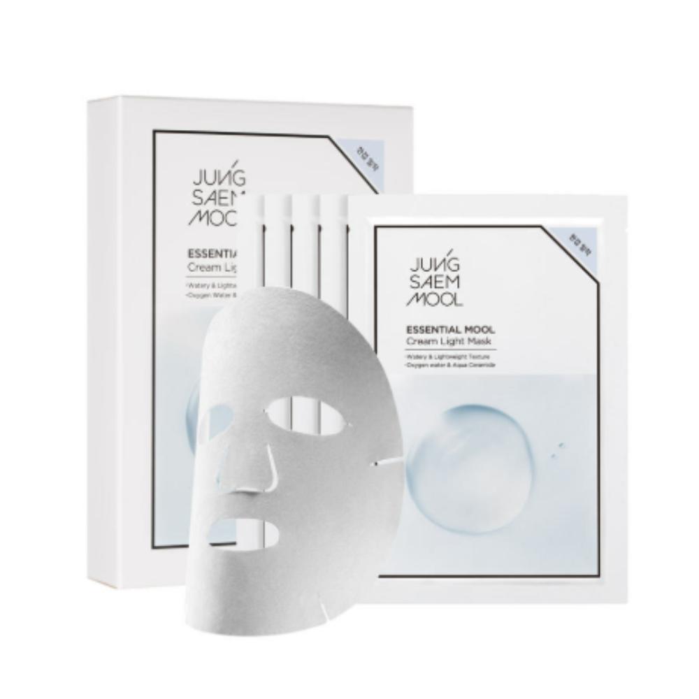 

JUNGSAEMMOOL Essential Mool Cream Mask Set 28g x 5ea – Deep Hydrating Facial Sheet Mask, Liquid Moisturizing Barrier (Mool Cream / Mool Cream Light) Light Mask 5P