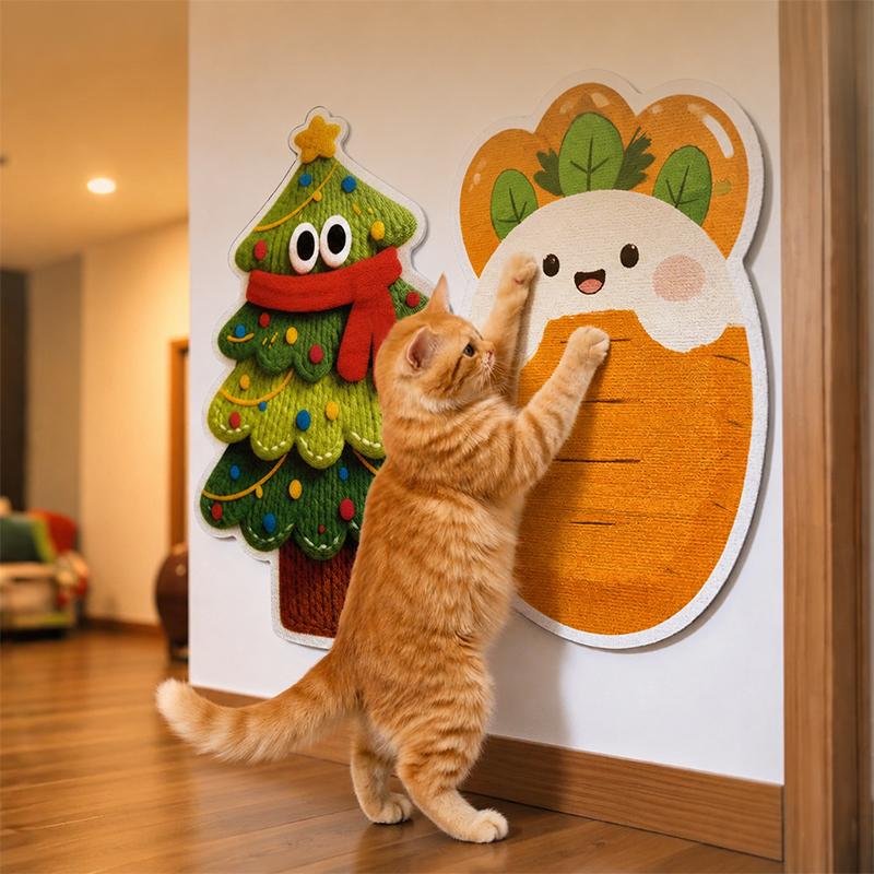 Cute Pineapple Xmas Tree Carrot Cat Scratcher Board Anti Scratch Cat Grinding Claw Toy Durable Anti Scratch Furniture Guard