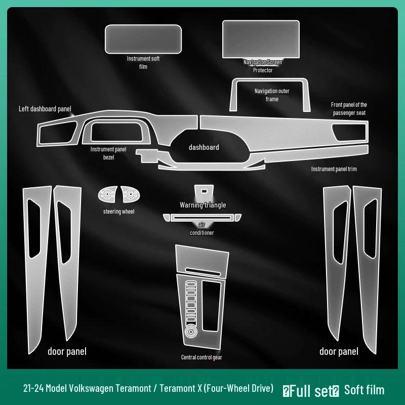 Volkswagen Teramont Interior Protection Film for Console & Gear Shift
