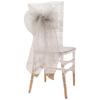 Sheer Organza Chair Sashes 275cm Wedding Chair Bows Back Veil Chair Cover Sashes for Bridal Shower Party Banquet Event 10Pcs Set