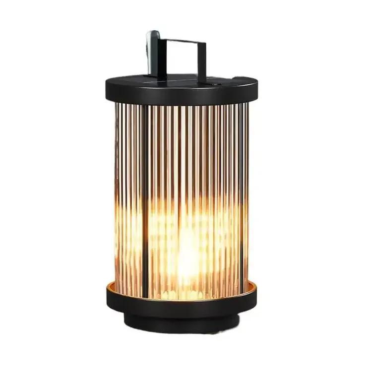 Outdoor Waterproof Solar Garden Lamp Glass Lantern Garden Floor Lamp Street Lamp Villa Courtyard Lawn Light