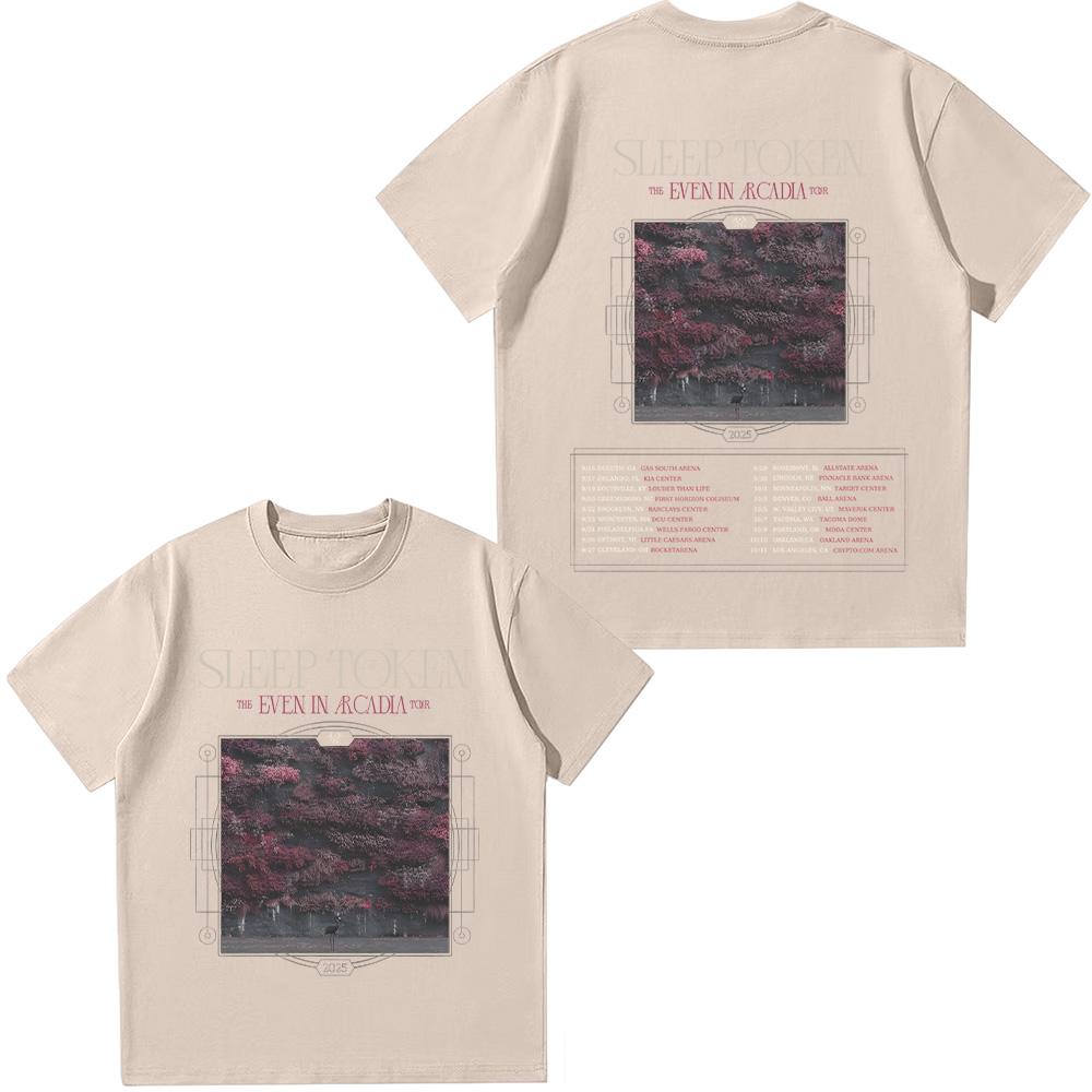 Sleep Token Even In Rcadia Tour T-shirt Metal Band Cotton Tee Unisex Men's Women Fans Essential Short Sleeve Top Fashion Tshirts