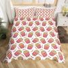 Popcorn Food Bedding Set King Queen Double Movie Theater Theme Duvet Cover Filmstrip Polyester Comforter Cover Blue Quilt Cover