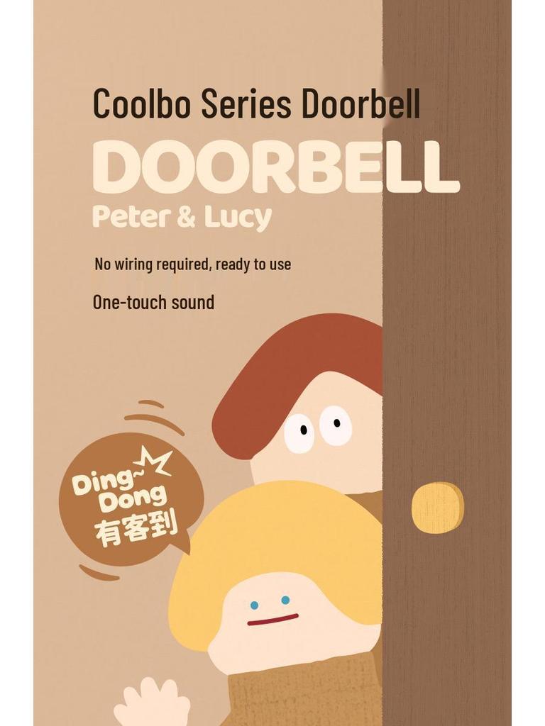Nordische Süße Kabellose Türklingel für Schlafzimmer und Haustür - Lucy & Pete Design