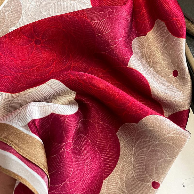 Fashion Real Pure Silk Headscarf Square Scarf For Women Shawl Foulard Hijab Neckerchief Wrap Bandana Neck Bufanda Echarpe