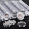 100pcs 25mm Round Coin Capsule Holders with Storage Box for Copper Silver Gold and Commemorative Protection and Display