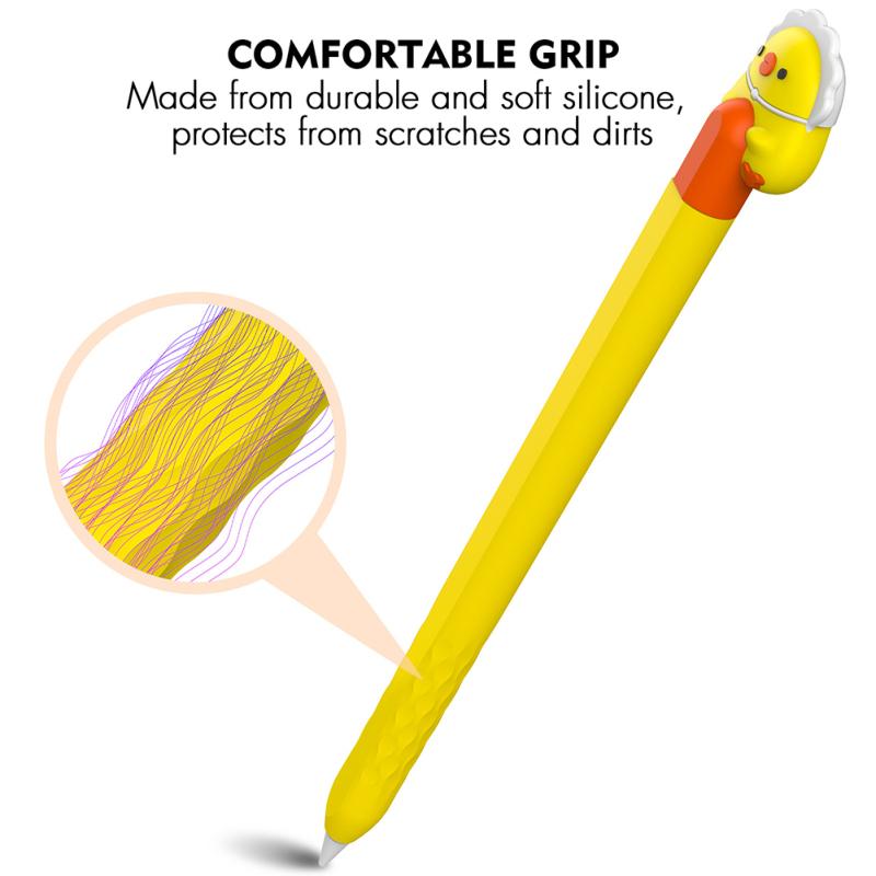 New! Portable Soft Silicone Cartoon Pencil Case Capacitive Pen Protective Sleeve Compatible For Ipencil