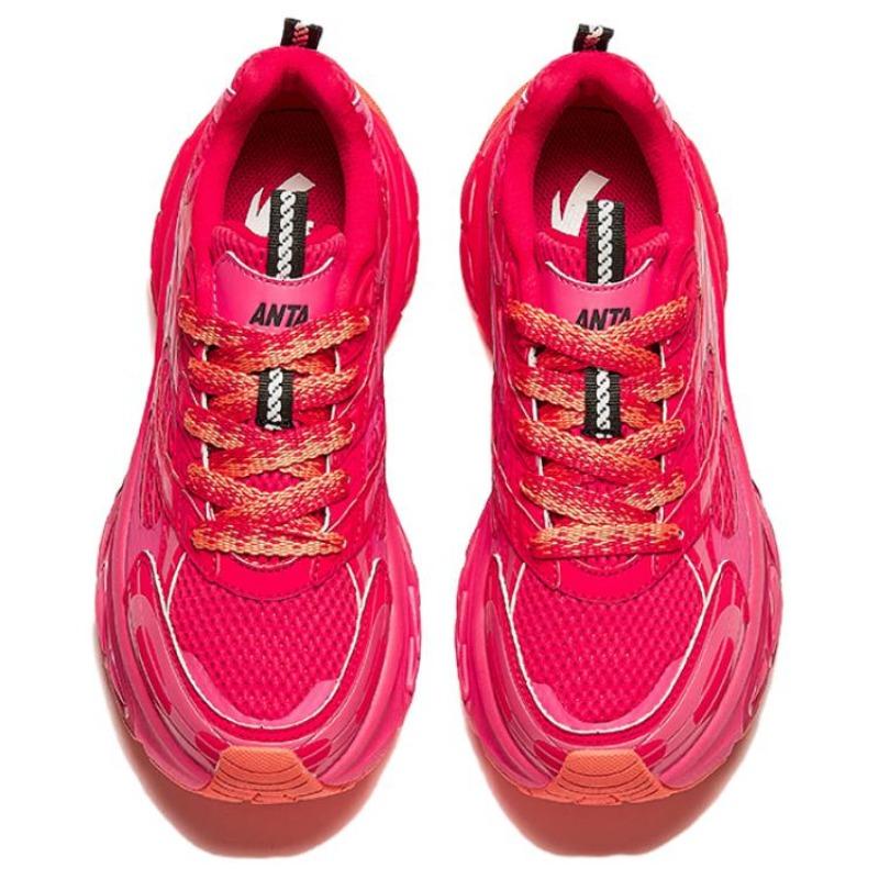 Anta Fuyiao Scarpe da Ginnastica Basse Ammortizzanti Resistenti all'Usura Scarpe da Ginnastica da Uomo Donna Rosso Rosa 122418897-3