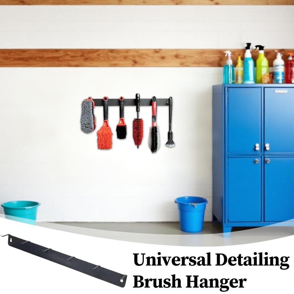 Universal Detailing Brush Hanger, Auto Organizer Wall Mount for Brushes, Garage Tool Hooks for Workshop Cleaning & Toolbox