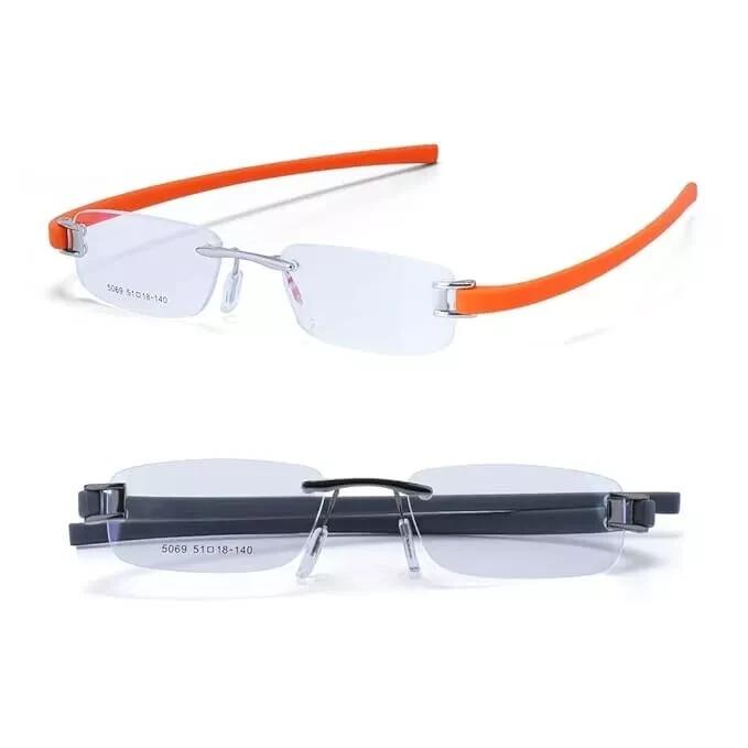 

RSINC Combo Rimless Frame eyeglasses for unisex Silver Orange-Gun Grey Tag JL166990042244