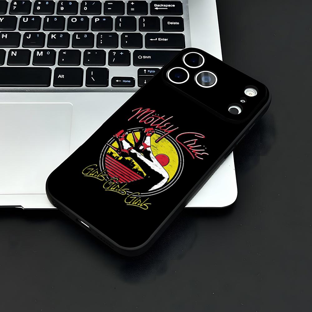 M-MotleyS Rock C-CrueS Phone Case For IPhone 17 Air 16 E Pro Max 15 14 13 Mini 12 Pro 11 Max Plus Black Soft Shell