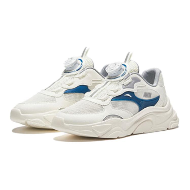 Anta Comfortable Non-Slip Durable Kids Casual Shoes Kids Sneakers White Blue A12438884-1