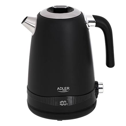 Adler | Kettle | AD 1295b | Electric | 2200 W | 1.7 L | Stainless Steel | 360° Swivel Base | Black
