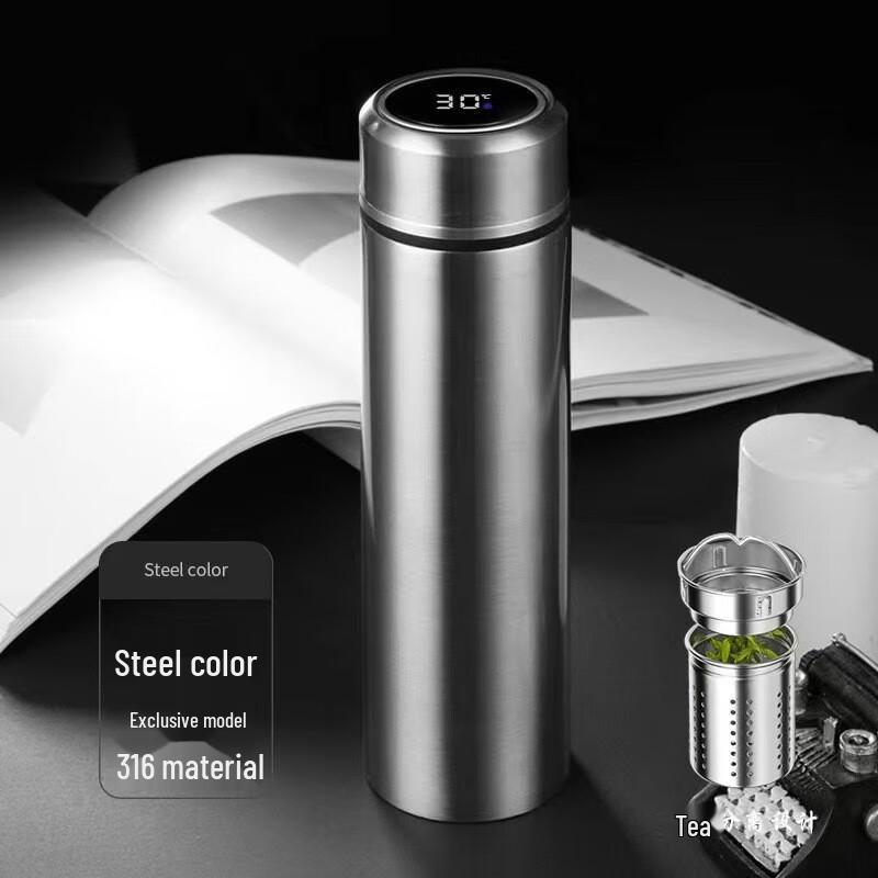 Smart LED Display Stainless Steel Thermos Mug