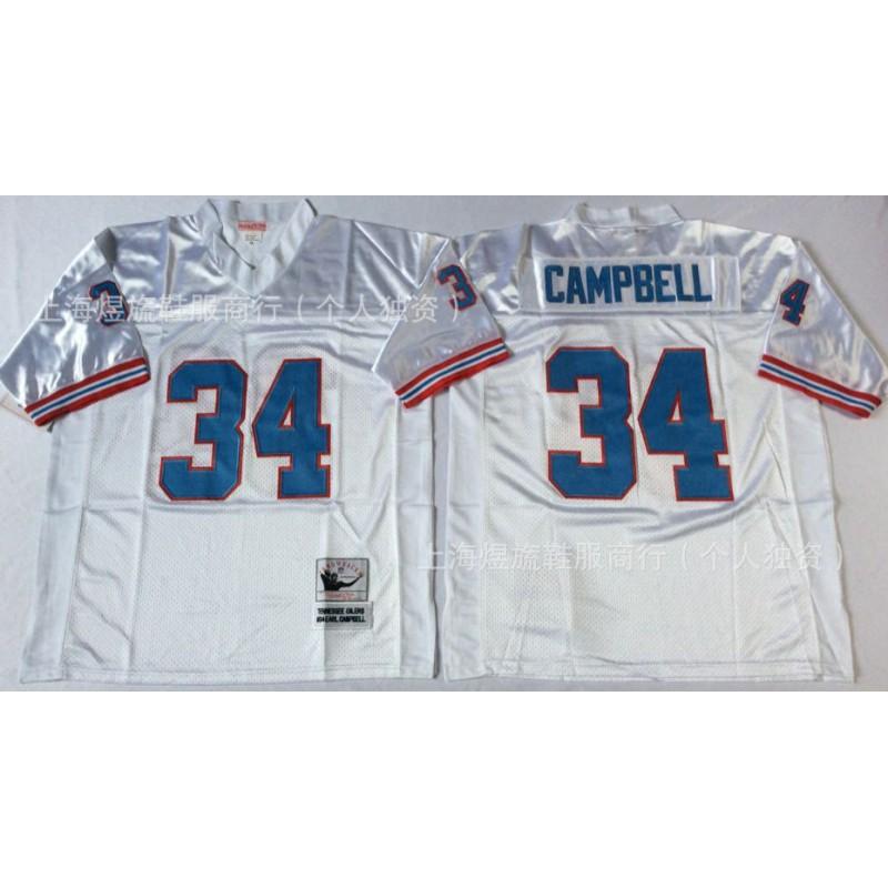 Camiseta de Fútbol Retro Houston Oilers 34 9 MN Ropa Deportiva Vintage para Aficionados Hombre