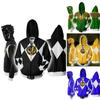 Mighty Morphin Power Rangers Cosplay 3d Printing Hoodie With Premium Quality
