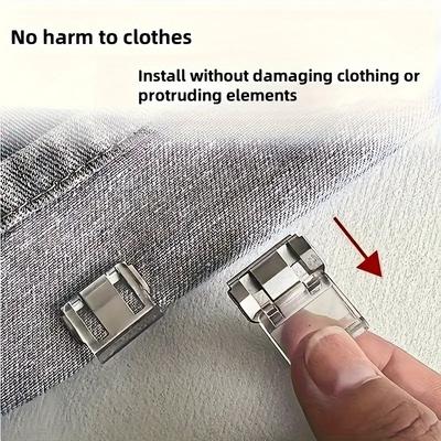8/12pcs Invisible Leg Shortening Clip Household Items For Anti Drag Pants Hem Fixing Device Seam Free Hidden Pants Foot Fixers