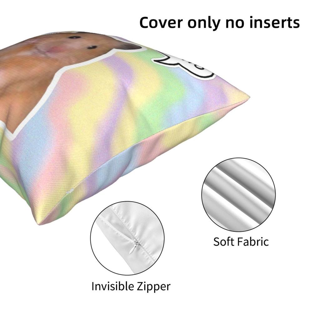 Funny Hamster Meme Pillow Cover Home Decor Polyester Cushion Cover for Sofa Car Cute Pillow Case Cojines Decorativos Para Sofá