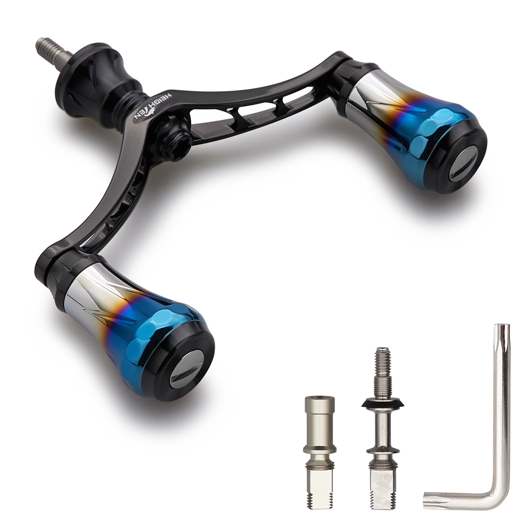 

HEIGHTEN Ручка катушки Авиационный алюминий Shimano Daiwa Универсальная Спиннинговая катушка для Arch Aurora V3.0 80/98мм (Черный, 80 мм) (491) чёрный