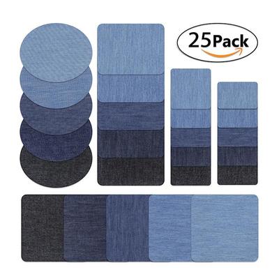 Denim Stücke DIY Bügeln Ellenbogen Flicken Reparatur Hosen Kleidung Flicken Jeans DIY Kleidung Nähen Stoff Rechteckig Oval Klebeflicken Aufkleber