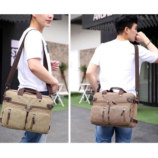 Hot Canvas Leather Travel Handbag Luggage Duffel Travel Tote Multifunction Shoulder Strap Bag