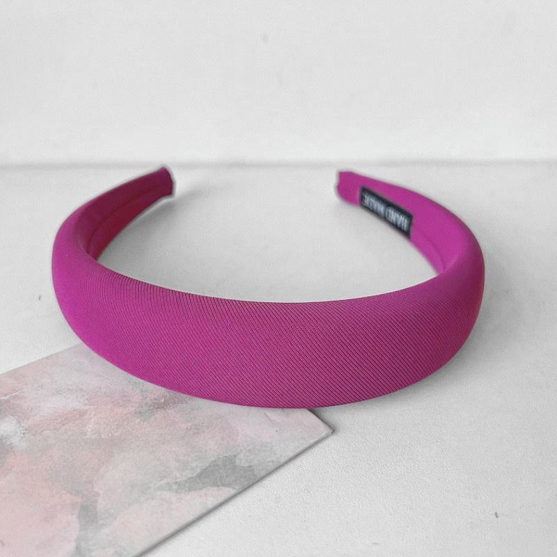 

Весенне-летняя милая однотонная тканевая повязка на голову с поролоновой подкладкой для женщин, девушек, для повседневной носки на улице, аксессуары для волос