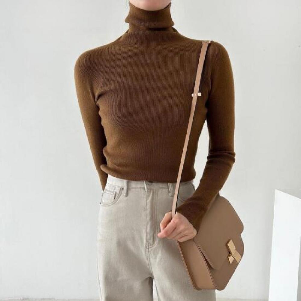 New Arrivals Open Run Women Slim Turtleneck Sweater