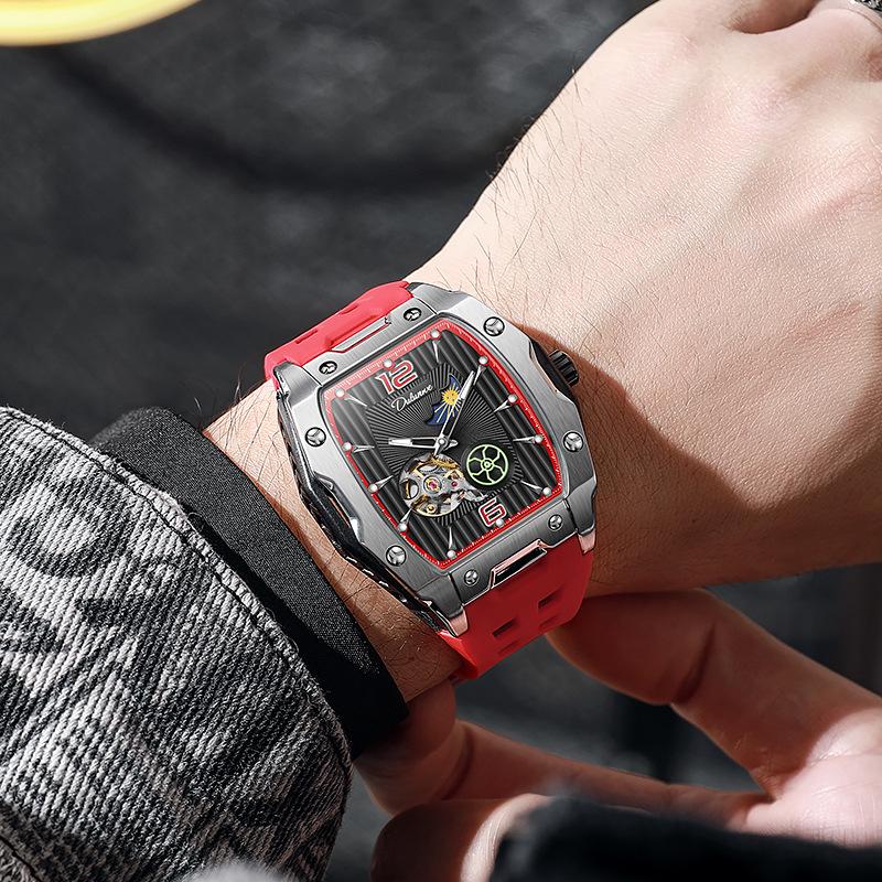 Durenwei Herren Automatikuhr Wasserdicht mit Großzifferblatt-Design