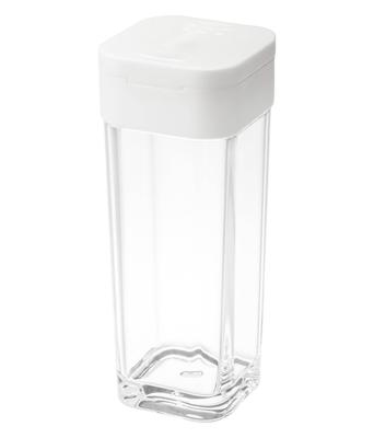 Yamazaki Tower Spice Bottle, White, Approx. W3.7 X D3.7 X H9.5cm, Salt, Seasoning Container, Sliding Closure, 2863