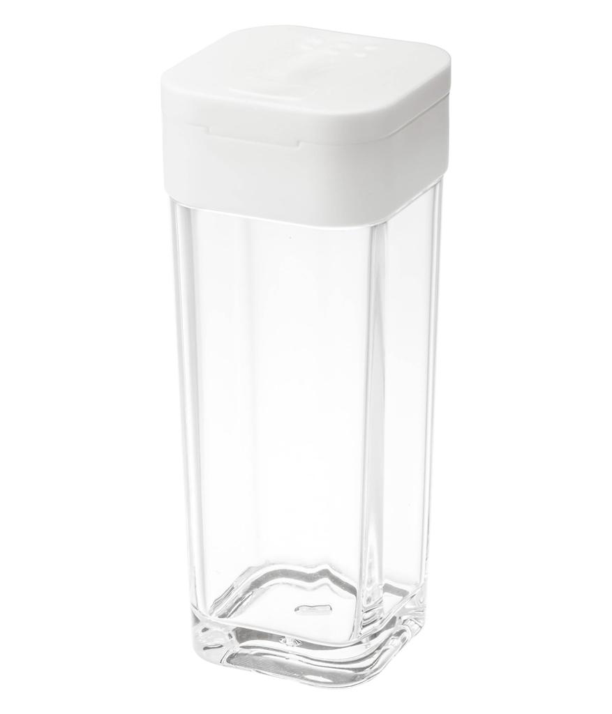 Yamazaki Tower Spice Bottle, White, Approx. W3.7 x D3.7 x H9.5cm, Salt, Seasoning Container, Sliding Closure, 2863
