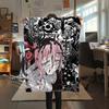 1PC Soul Eater Print Flannel Blanket, High quality Comfortable for All Seasons, Home Decor, Warmth and Comfort, Perfect for Christmas Gifts172