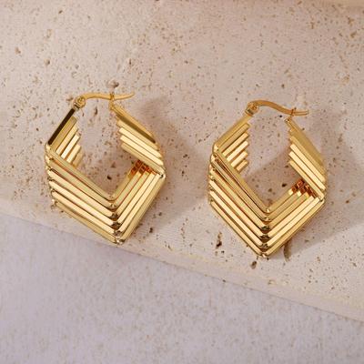 Minimalist Multi-Layer Geometric Earrings: High-Quality, Non-Fading, Luxury Studs for Women