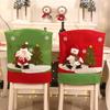 1pc Christmas Chair Cover Ornaments Christmas Santa Claus Dining Room Chair Decorations For Home Navidad 2023 New Year Gift Noel