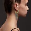 Exaggerated Long Tassels Chain Earrings for Women Men Jewelry C-shape Hoop Earrings Adornment Delicate Ear Rings