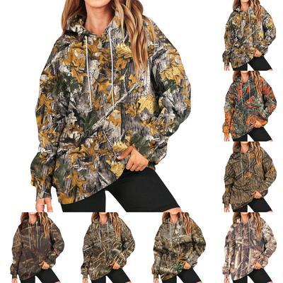Women's Fashionable Casual Fun Printed Long Sleeved Pullover Hooded Sweatshirt