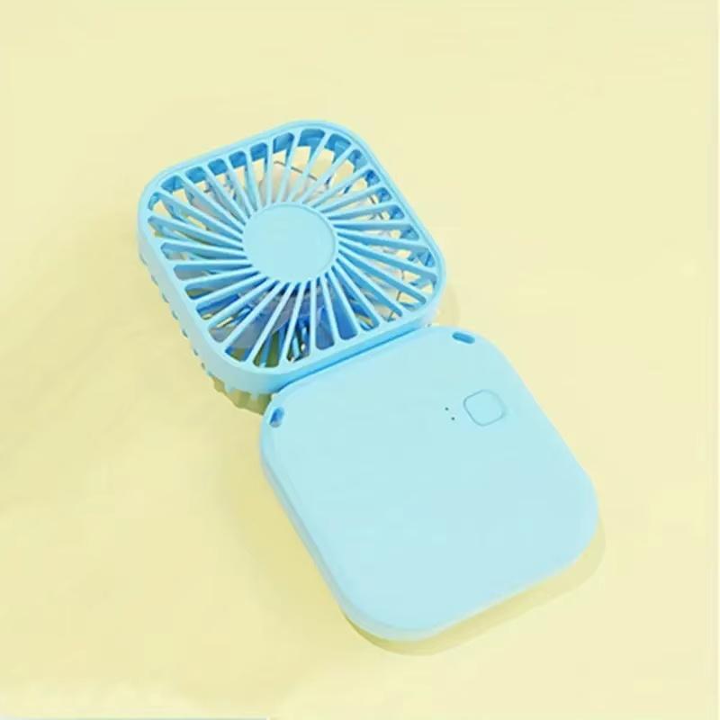 

New Mini Folding Portable Neck Fan With 3 Speeds Usb Charging For Travel Indoor And Outdoor Cooling Handheld Fan Accessory синій