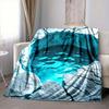 1Pc Earth Water Hole Blanket Soft And Comfortable Casual Warm Camping Travel Christmas Halloween Xmas Gift Em92816